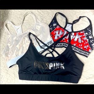 PINK Sports Bra Bundle L and XL